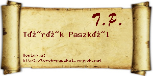 Török Paszkál névjegykártya