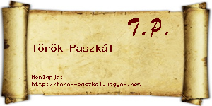 Török Paszkál névjegykártya